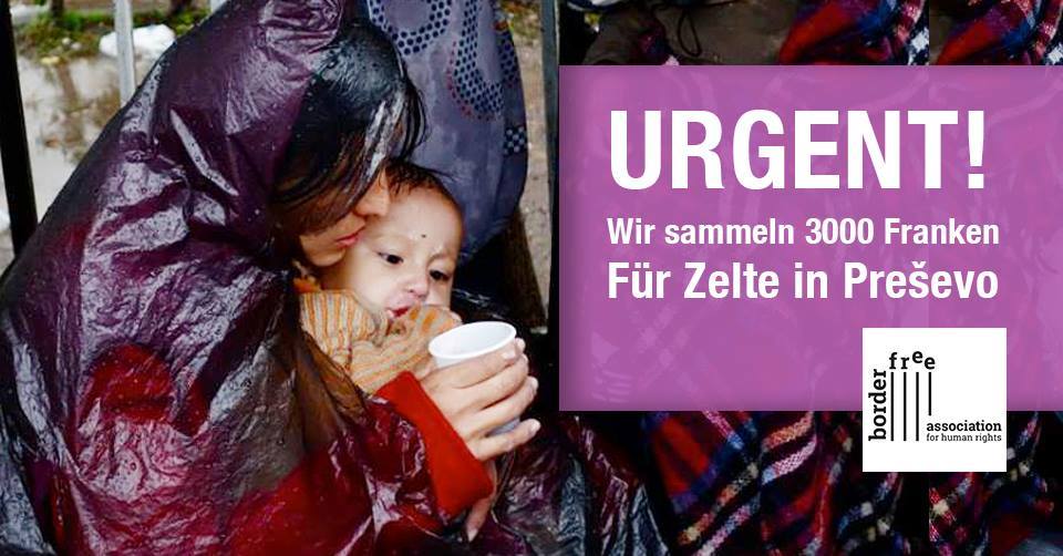 Update Zelte für Presevo