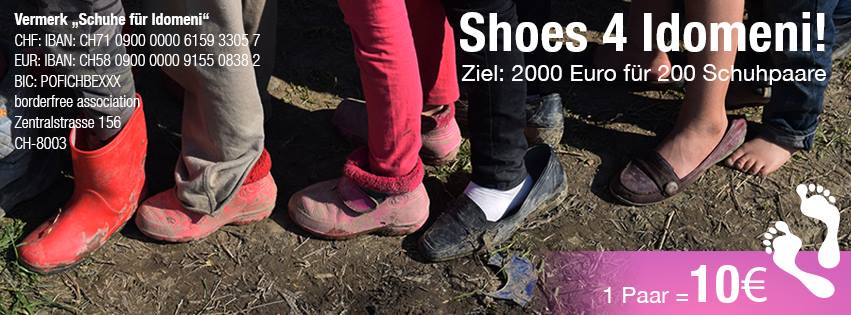 Idomeni braucht Schuhe