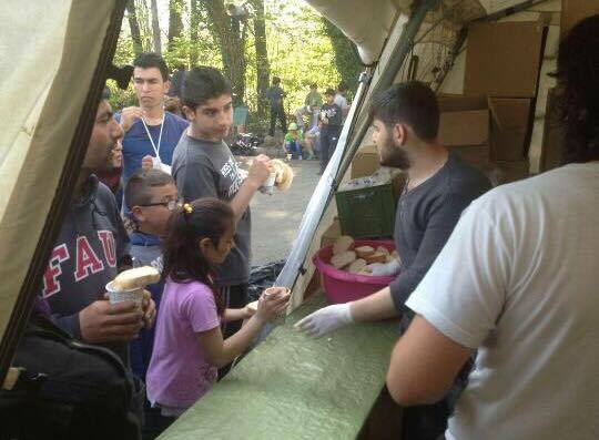 Kochen und putzen in Idomeni