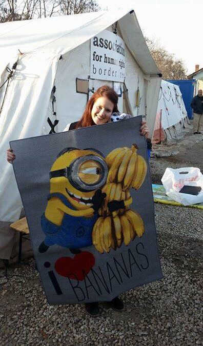 Flüchtlingskinder lieben Bananen